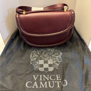 Vince Camuto Deep Red Shoulder Bag